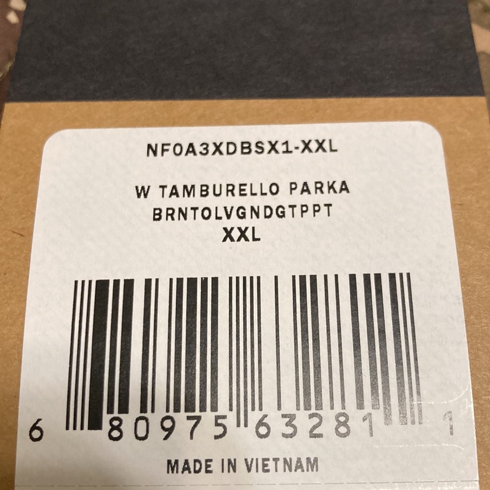 NWT North Face Tamburello Parka - Burnt Olive Green Digi Topo Print - Picture 15 of 15